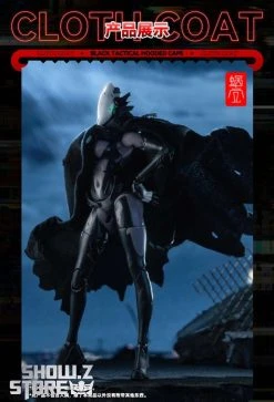 Snail Shell Black Tactical Hooded Cape For 1/10 & 1/12 Mecha Girl -model store e3ee354739