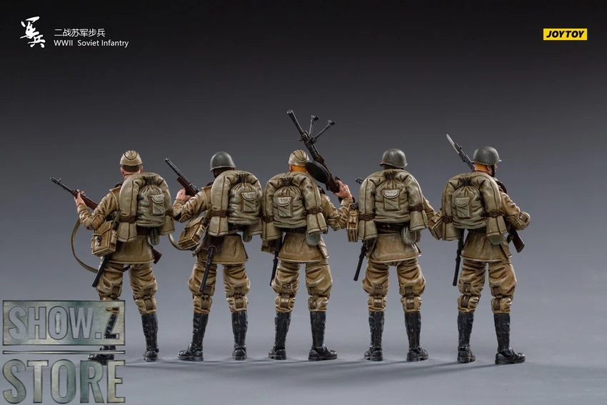JoyToy Source 1/18 WWII Soviet Infantry Set Of 5 6 JoyToy Source 1/18 WWII Soviet Infantry Set Of 5 - Image 4