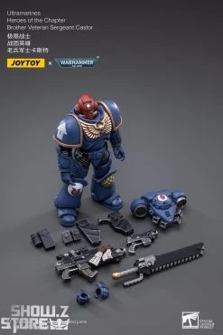 JoyToy Source 1/18 Warhammer 40K Ultramarines Heroes Of The Chapter Brother Veteran Sergeant Castor -model store f69f415f27