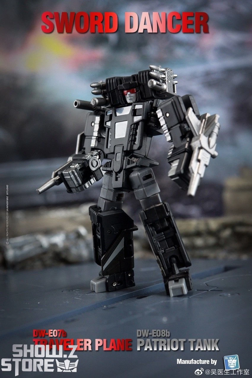 Dr.Wu Sword Dancer Slamdance DW-E07B Traveler Plane Raindance & DW-E08B Patriot Tank Grandslam Set Of 2 Black Version 11 Dr.Wu Sword Dancer Slamdance DW-E07B Traveler Plane Raindance & DW-E08B Patriot Tank Grandslam Set Of 2 Black Version - Image 9